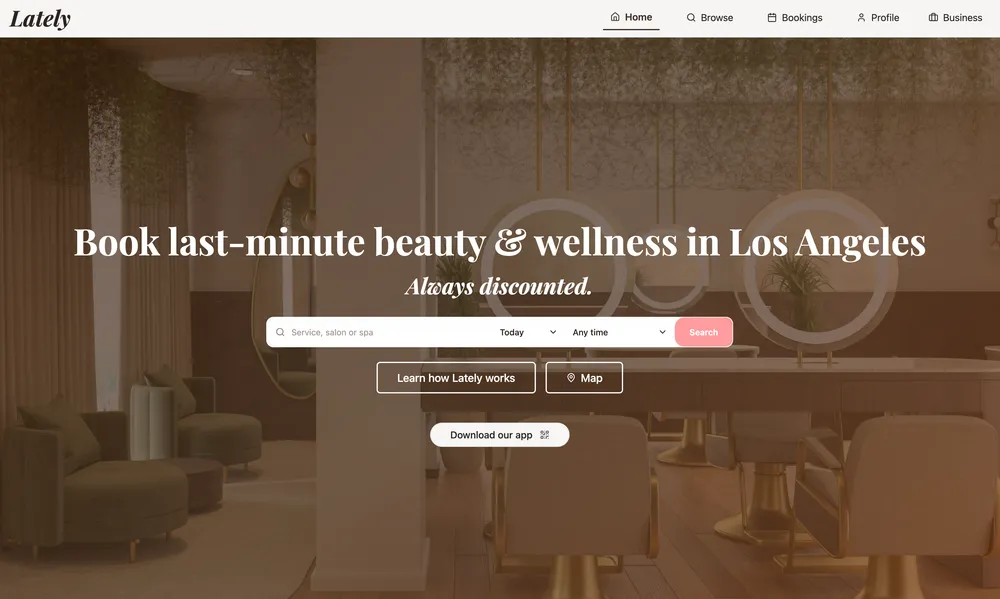 Book last-minute beauty appointments at a discount.